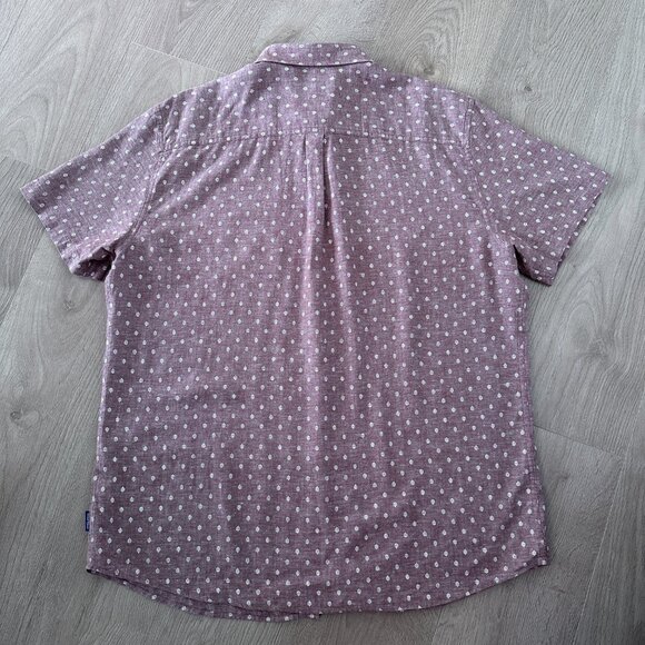 Unisex Short Sleeve Hemp Button Down sz 2XL - Mocha Mousse - Picture 7 of 10